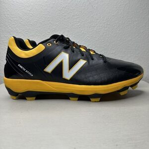 New Balance Mens Black/Yellow Baseball Cleats Size 15
